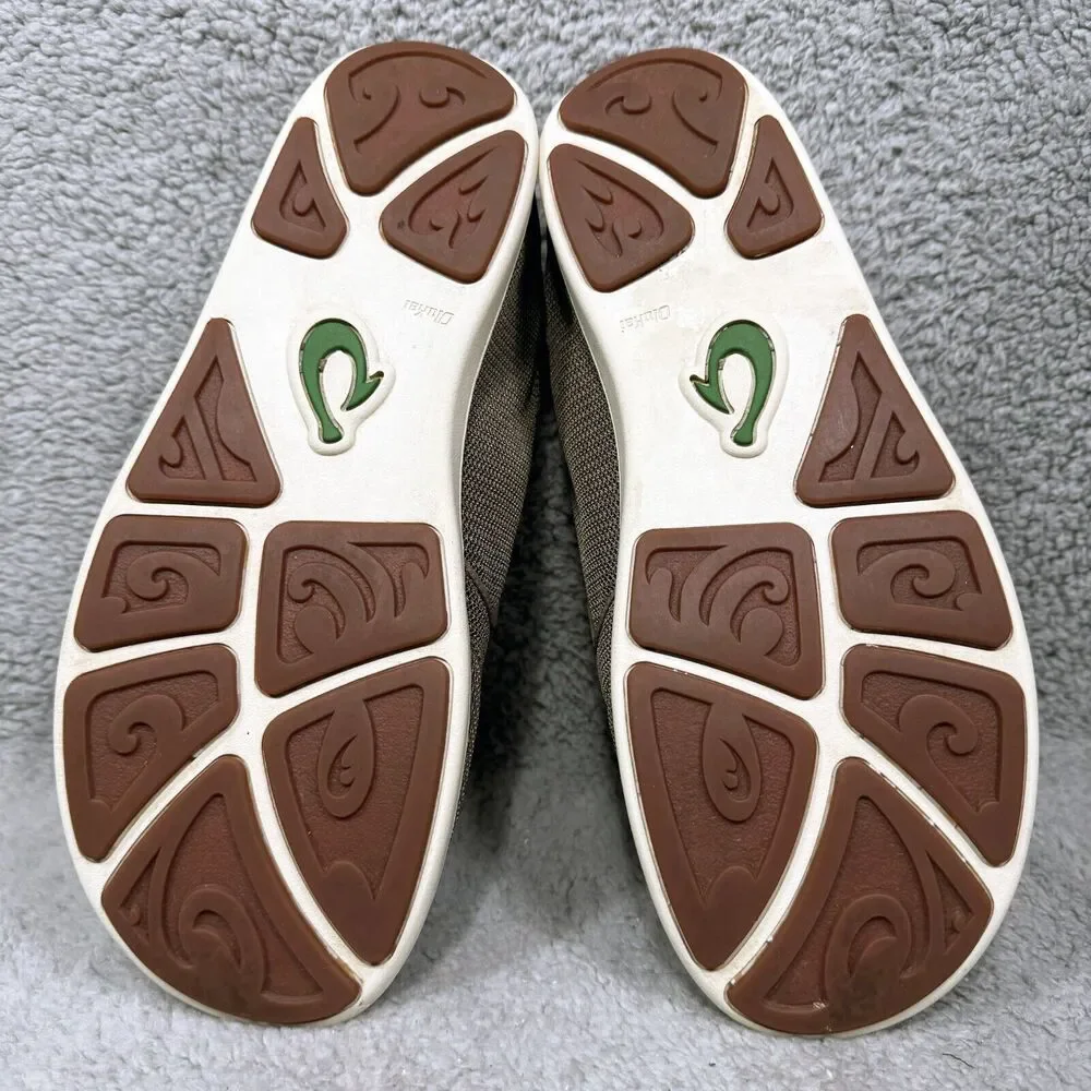 Olukai Nohea Mesh‎ Mens Size 11.5 Slip On Sneakers Shoes Mustang Lime Peel